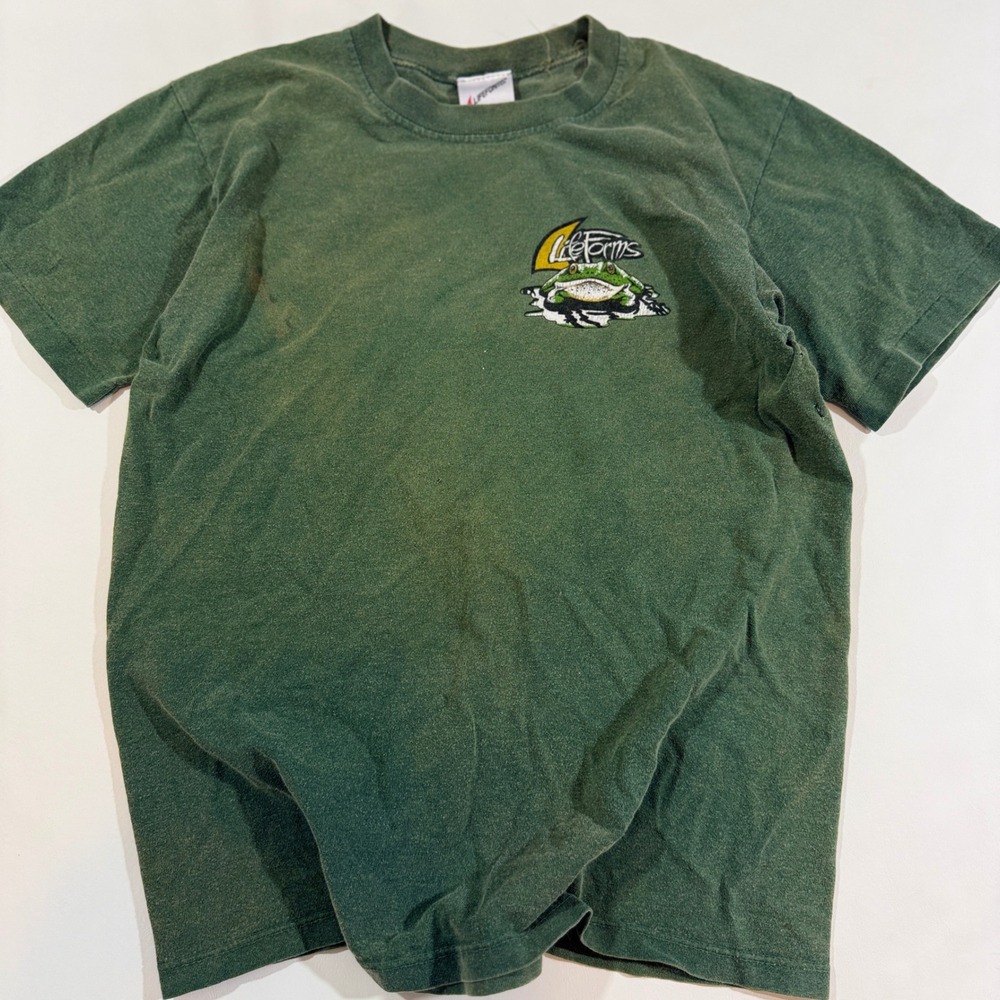 Lifeforms T-Shirt Men S Green Good 1996 Vintage Dont Tread On Me Frog Graphic